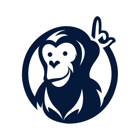 Monkey Silhouette Vectorのイラスト素材