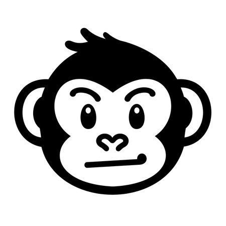Monkey Silhouette Vectorのイラスト素材