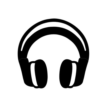 Headphone Silhouette Vectorのイラスト素材