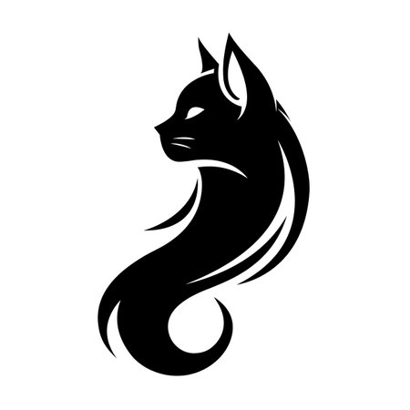 Cat Silhouette Vectorのイラスト素材