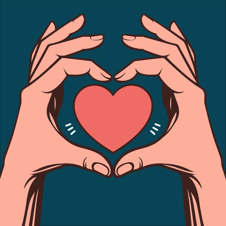 Hands Holding Heartのイラスト素材