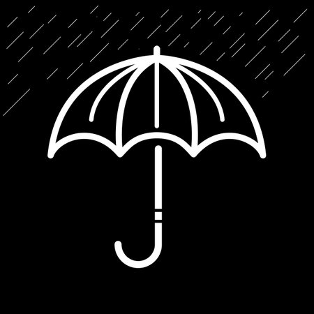 Umbrella with Rainのイラスト素材