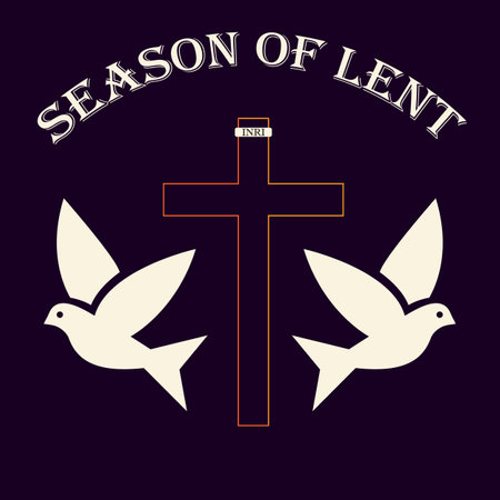 Season of Lent illustrationのイラスト素材
