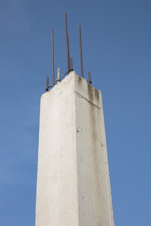 Reinforced concrete piles of the new buildingの写真素材