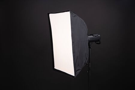 A softbox on the blackの写真素材