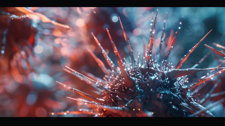 molecule of virus close up. Life inside a personの素材