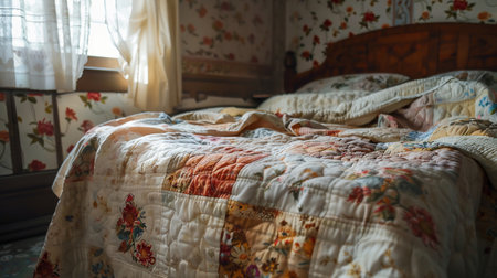 Handmade quilt that has passed through generationsの素材