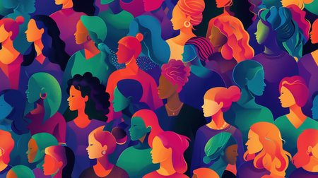 International Women's Day. Celebrating women in diverse roles professionals, caregivers, and individuals pursuing self-care. A reminder of women's contributions and resilience in variousの素材