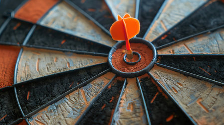 Bullseye is a target of business. Dart is an opportunity and Dartboard is the target and goal. So both of that represent a challenge in business marketing as conceptの素材