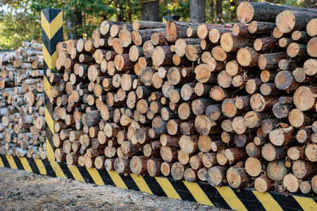 textured firewood background of chopped wood for kindling and heating. a woodpile with stacked...