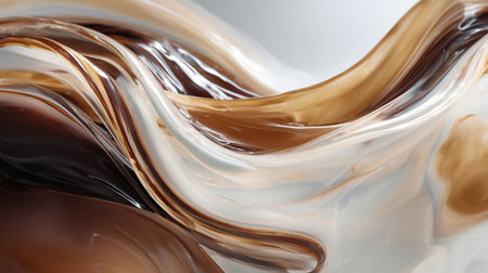 Abstract animation, background design with glass wave, wallpaperの素材