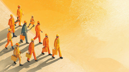 happy Labor day or international workers day. labor day and may day celebration design.の素材