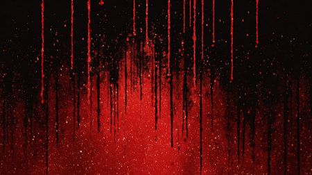 Red blood wallpaper. Halloween wallpaper. Dripping Blood Stains on Wood Texture. Criminal symbol. blood stream background horrorの素材