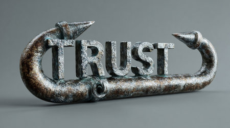Carabine hook with Trust word - Trust conceptの素材