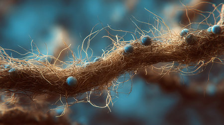 Hair follicle with an effect on the root hairs of smaller molecules later, thinning and destructionの素材