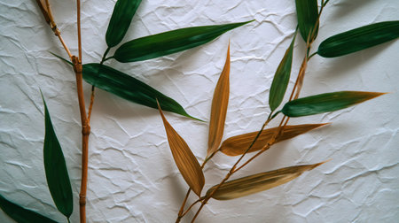 Feel the calm with this seamless pattern of green bamboo stalks. A minimalist, nature-inspired illustration, perfect for creating a modern zen background, wallpaperの素材