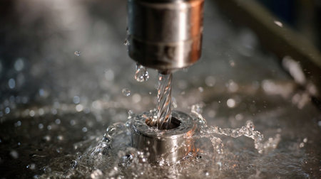 the hole surface finishing process by reamer tool with liquid coolant methodの素材