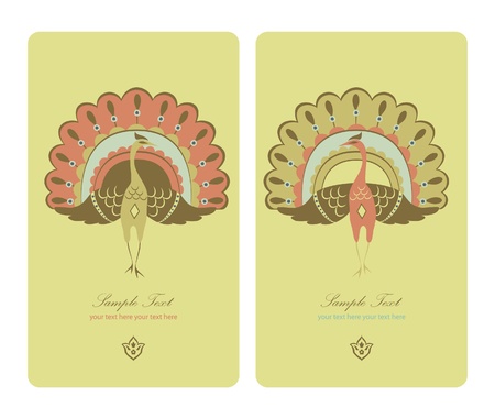 exotic decoration card のイラスト素材