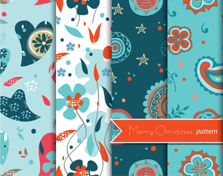 christmas decoration patternsのイラスト素材