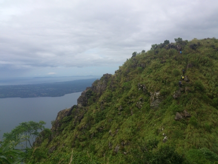 Rockies of Mt  Maculot is the most exciting mountain to climb in Batangas with view of Taal Lakeの写真素材