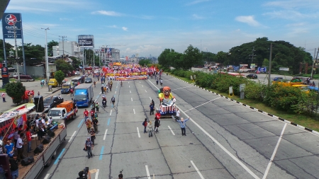 Thousands of people rallied in Quezon City to oppose the State of the Nation Address (SONA) of...