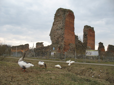 Ruins of the Golshansky lock. a laying from stones. backgroundの写真素材