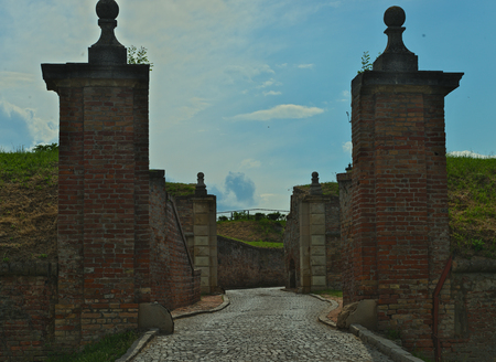 Gate on Petrovaradin fortress in Novi Sad, Serbiaのeditorial素材