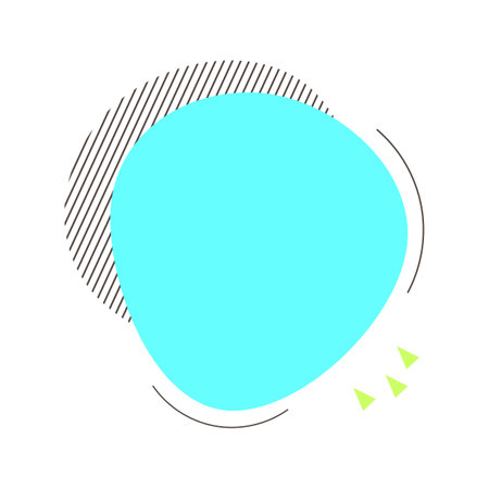 Abstract element with geometric shape in flat style. vector illustration for your design. memphis styleのイラスト素材