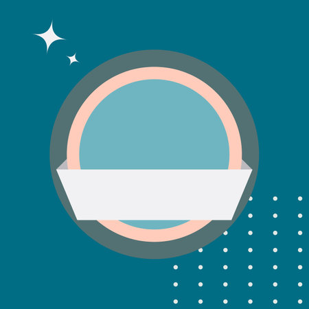 Round frame with a place for your text. Vector illustration in flat styleのイラスト素材