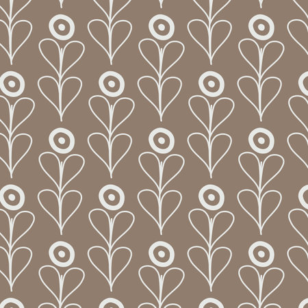 Seamless vector pattern. background with decorative flowers. print. Cloth design, wallpaper, paper.のイラスト素材