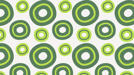 Seamless pattern with green circles on light backgroundのイラスト素材