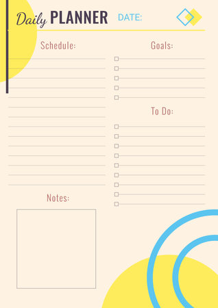 Planner to do lisDaily planner with place for notes. Vector illustrationのイラスト素材