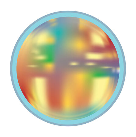 multi colored bright reflective glass buttonのイラスト素材