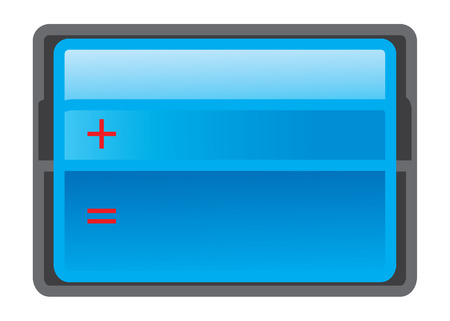 blue maths table button icon - vector for web graphicsのイラスト素材