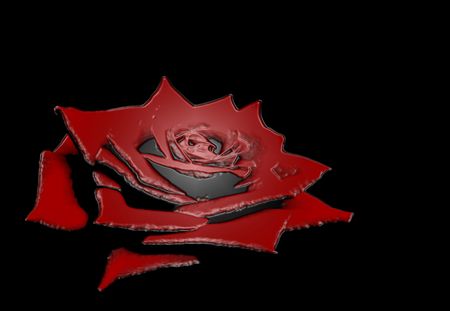 abstract red rose on black background mothers dayの写真素材