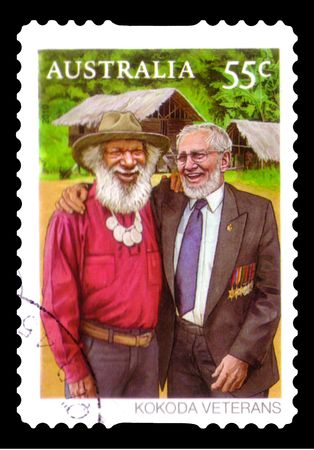 AUSTRALIA - CIRCA 2010 : canceled Australian postage stamp depicting Kokoda Veterans, circa 2010....