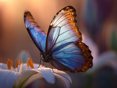 Beautiful dragonfly on the blade of grass in the nature.の素材