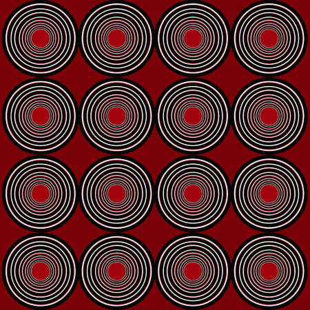 background pattern abstract circle illustration seamless design circles wallpaper red art texture black round green white blue colorful swirl decoration retro color geometric shape graphicのイラスト素材