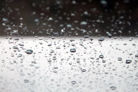 rain on the windowの写真素材