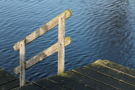Balustrades on the pier marginの写真素材