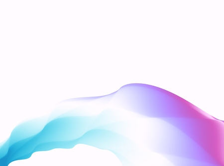 Blue purple pink abstract fractal background. Colorful waves on white backdrop. Bright modern digital art. Creative graphic template. Business style. For projects, layouts, designs, banners, coversの写真素材