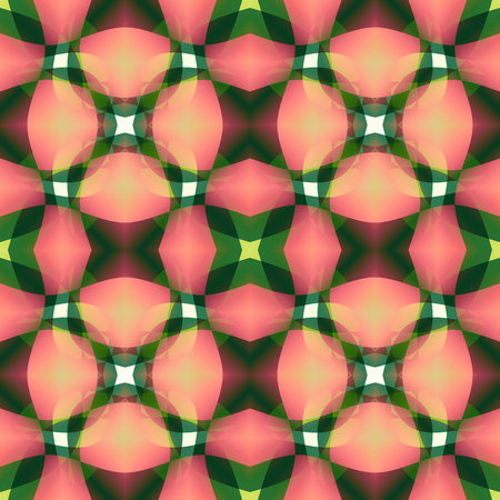Pink green modern abstract texture. Detailed background illustration. Seamless tile. Home decor fabric design sample. Textile print pattern. Tileable motif for pillows, cushions, tablecloths, drapesの写真素材