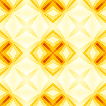 Yellow orange red abstract texture. Bright seamless tile. Home decor fabric design sample. Optimistic and energetic background illustration. Textile print pattern. Motif for cushions, tableclothsの写真素材