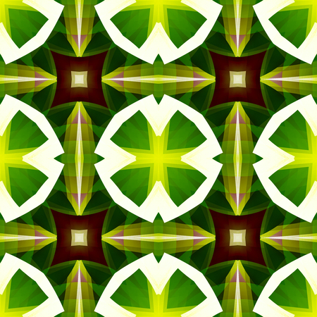 Green brown cream abstract texture. Seamless tile. Detailed background illustration. Textile print pattern. Home decor fabric design sample. Tileable motif for cushions, tablecloths, bed coversの写真素材