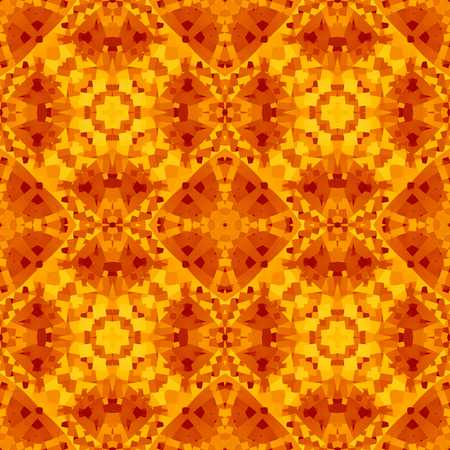 Orange red abstract texture. Textile print pattern. Geometric seamless tile. Detailed caleidoscope effect background illustration. Home decor fabric design sample. Tileable motif for pillows, cushionsの写真素材