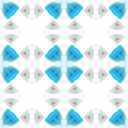 Light blue white grey abstract texture. Simple background illustration. Seamless tile. Textile print pattern. Home decor fabric design sample. Tileable motif for pillows, cushions, tablecloths, drapesの写真素材