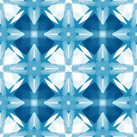 Pretty blue abstract texture. Textile print pattern. Seamless tile. Complex background illustration. Home decor fabric design sample. Tileable motif for pillows, cushions, tablecloths, drapes, beddingの写真素材