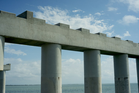 Bridge pillars under construction.の写真素材