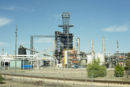 Natural gas refinery in Montana.の写真素材