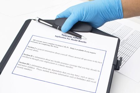 Application for Veterans Benefits. All documents created by photographer.